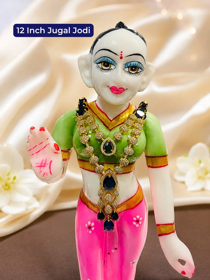 Anvika AD Haar for Deity, adorned with sparkling AD stones to bring refined elegance and radiant beauty to daily and festive shringar.
