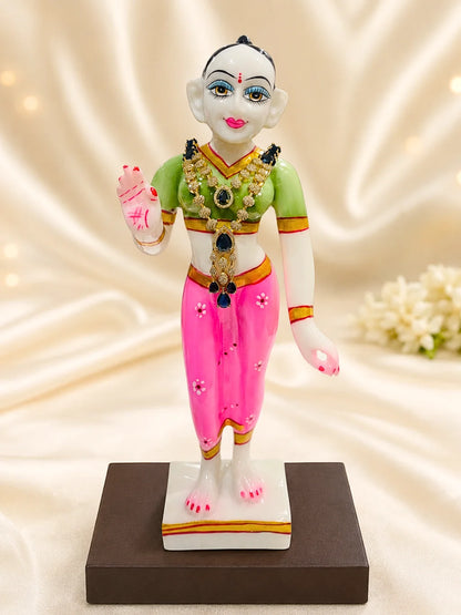 Anvika AD Haar for Deity, adorned with sparkling AD stones to bring refined elegance and radiant beauty to daily and festive shringar.
