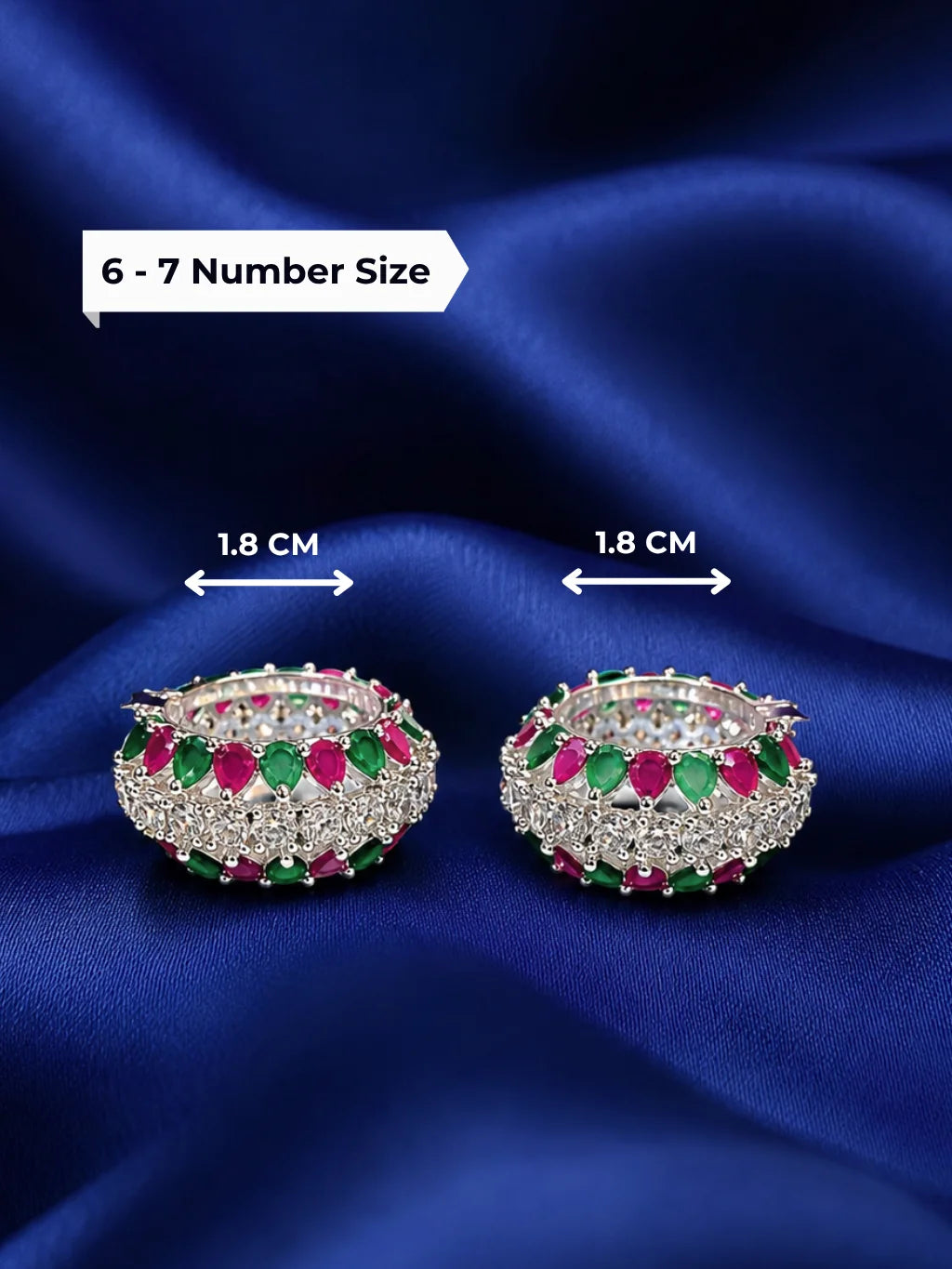 Ratnavali AD Bangles for Laddu Gopal with sparkling American diamond stones and gemstone-inspired design