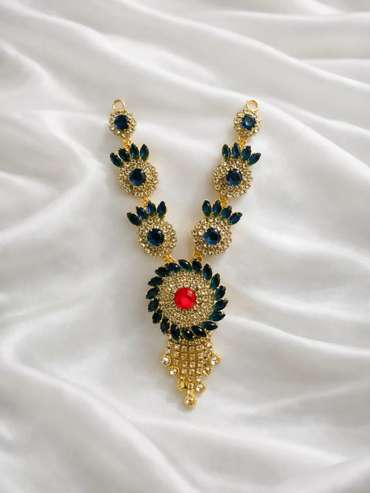 Blue Designer Necklace for Deity