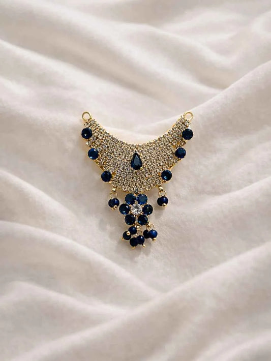 Blue devotional jewellery for God for peaceful divine shringar