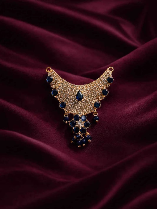 Blue devotional jewellery for God for peaceful divine shringar