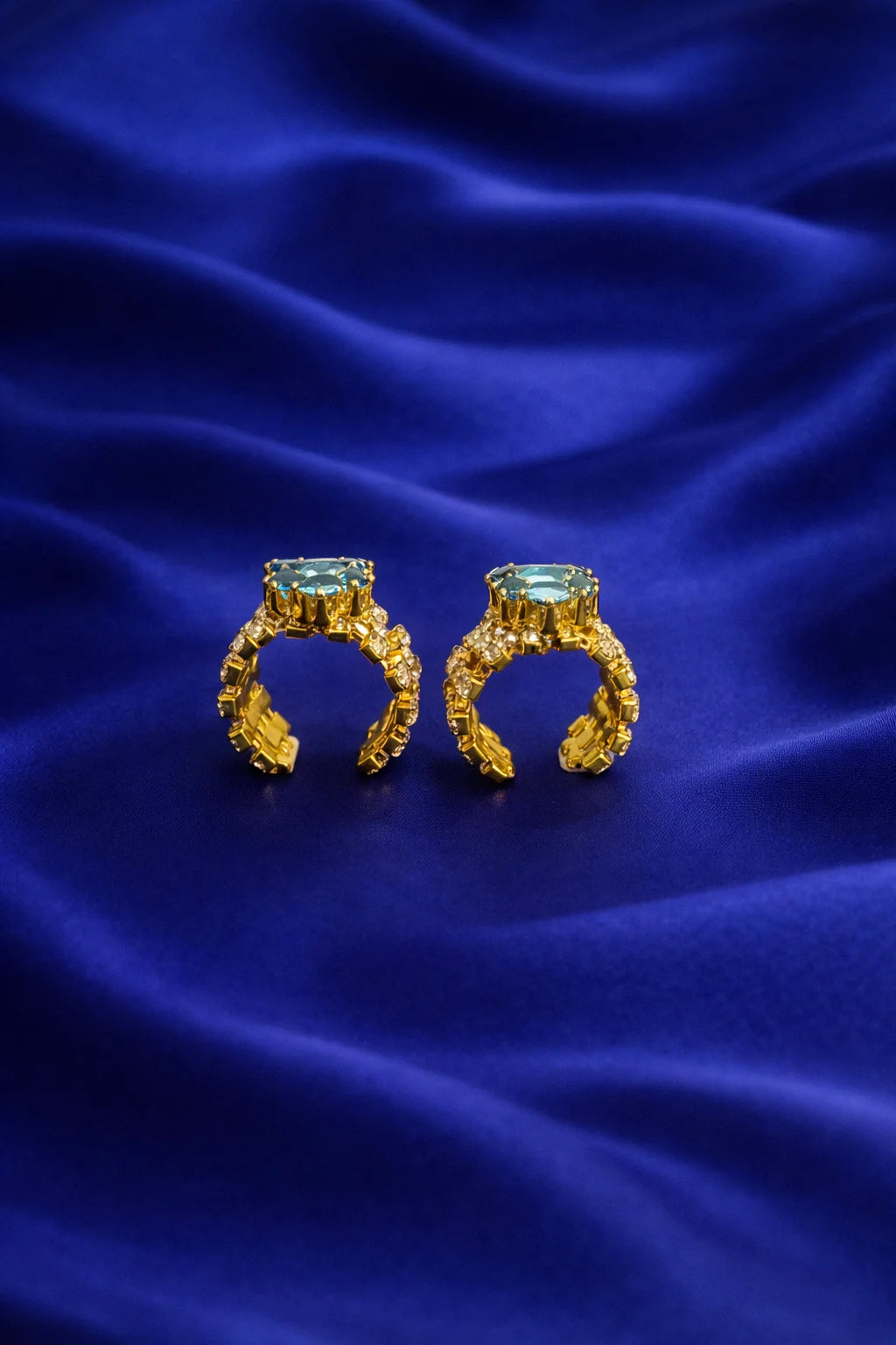 Blue flower bangles for Laddu Gopal with elegant floral design