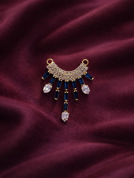 Blue stone drops jewellery with elegant design and premium finish