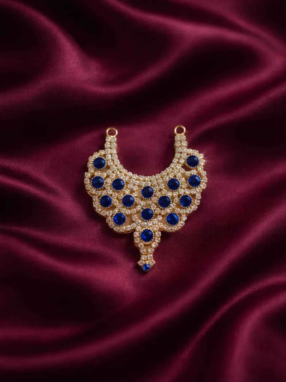 Blue Stone Jerken Necklace for Deity