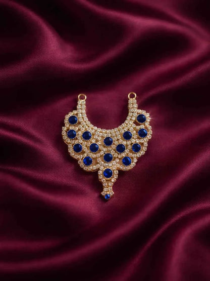 Blue Stone Jerken Necklace for Deity