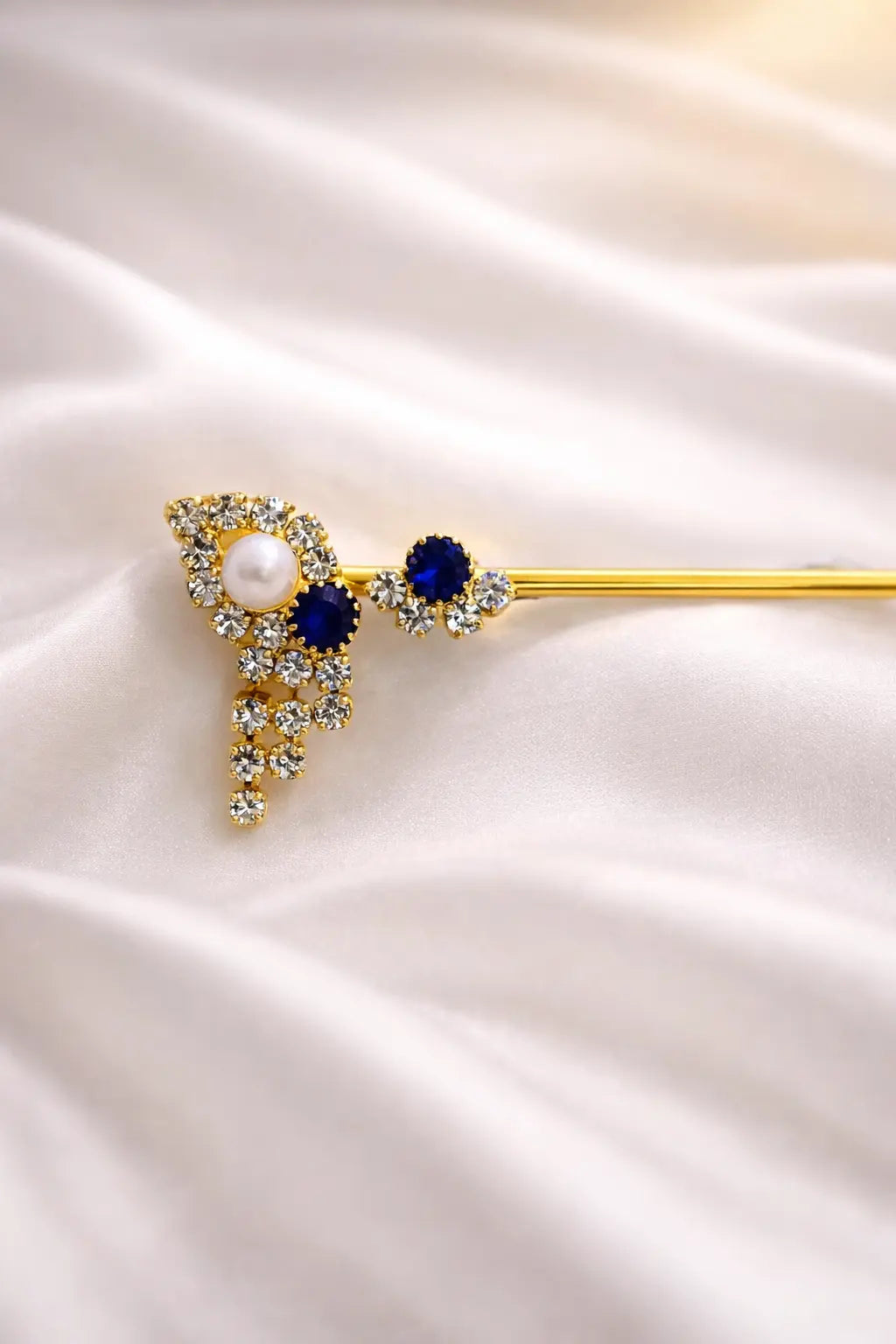 Blue stone work Laddu Gopal basuri designer Krishna flute