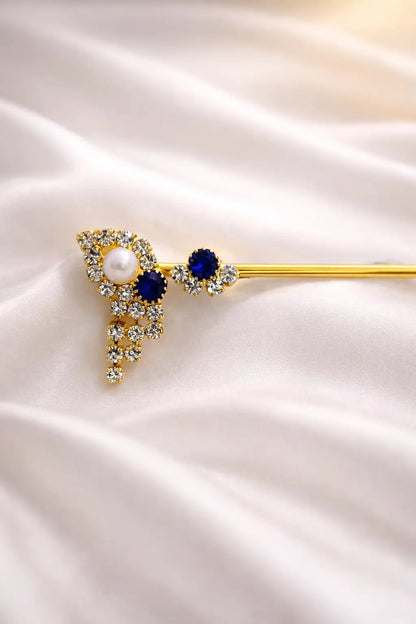 Blue stone work Laddu Gopal basuri designer Krishna flute