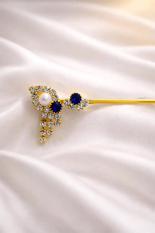 Blue stone work Laddu Gopal basuri designer Krishna flute