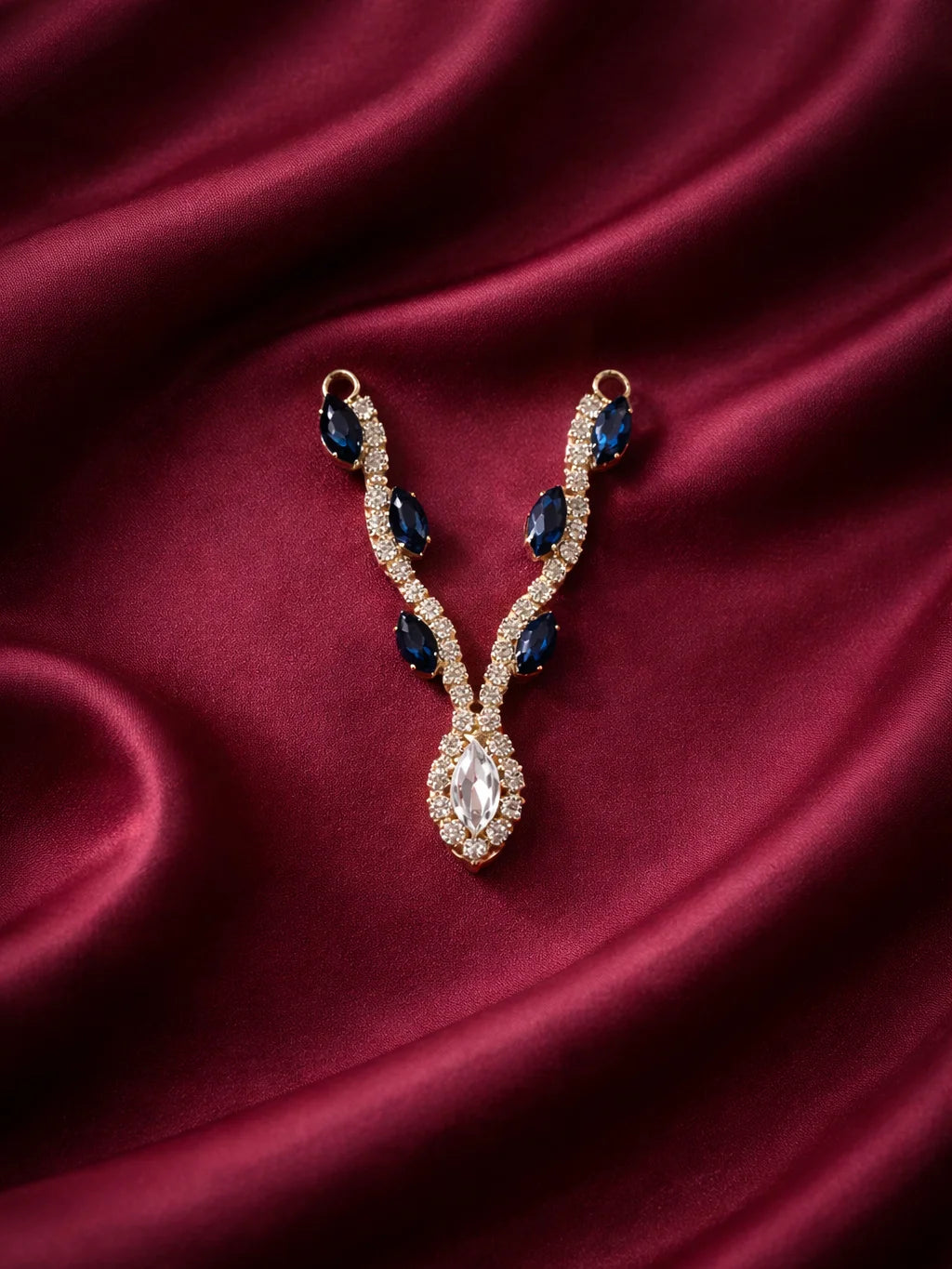 Blue designer Laddu Gopal jewellery for royal festive shringar