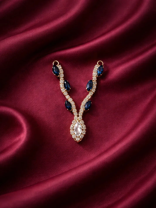 Blue designer Laddu Gopal jewellery for royal festive shringar