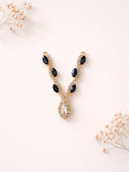 Blue designer Laddu Gopal jewellery for royal festive shringar