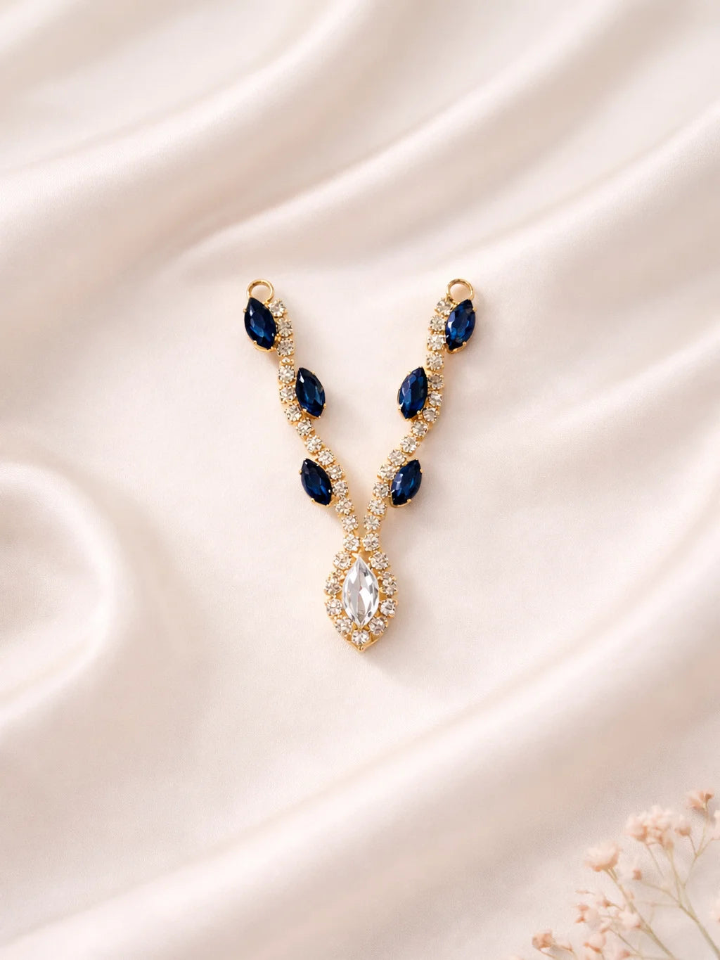 Blue designer Laddu Gopal jewellery for royal festive shringar