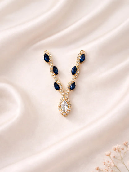 Blue designer Laddu Gopal jewellery for royal festive shringar