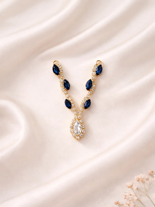 Blue designer Laddu Gopal jewellery for royal festive shringar