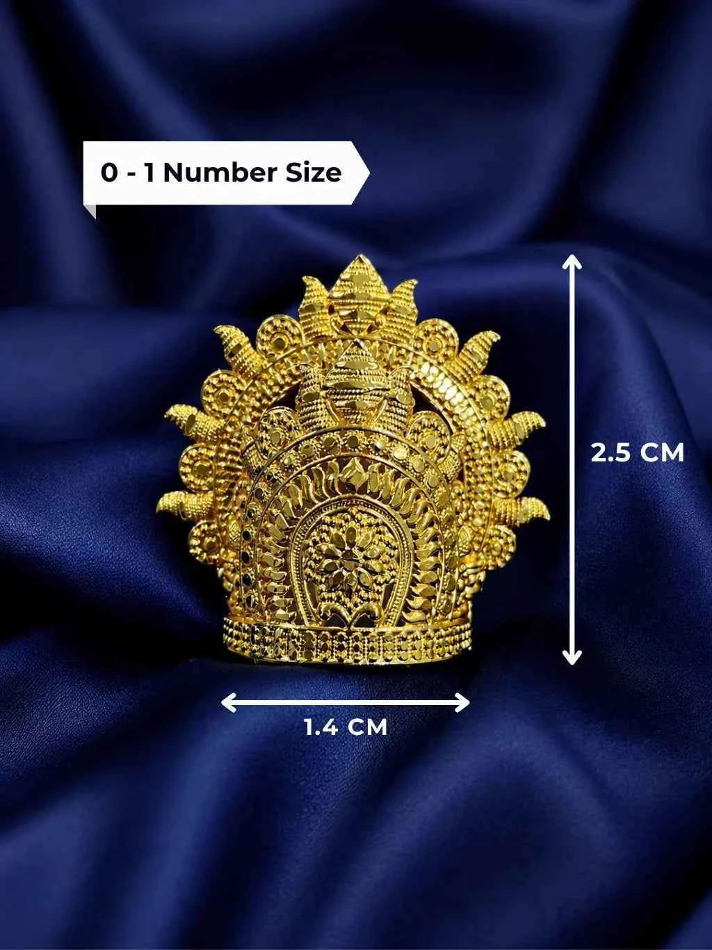Divyam Gold Plated Mukut for Deity