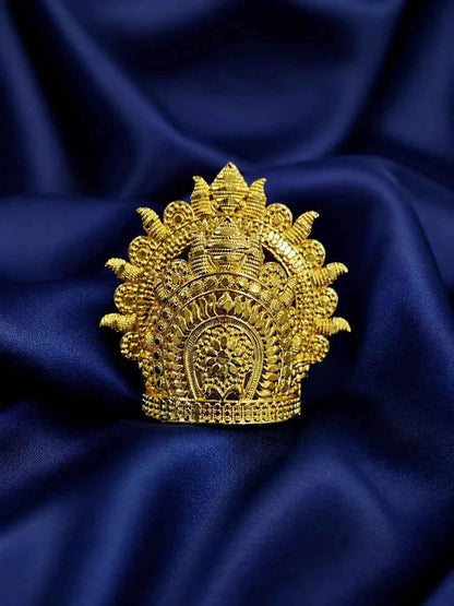 Divyam Gold Plated Mukut for Deity