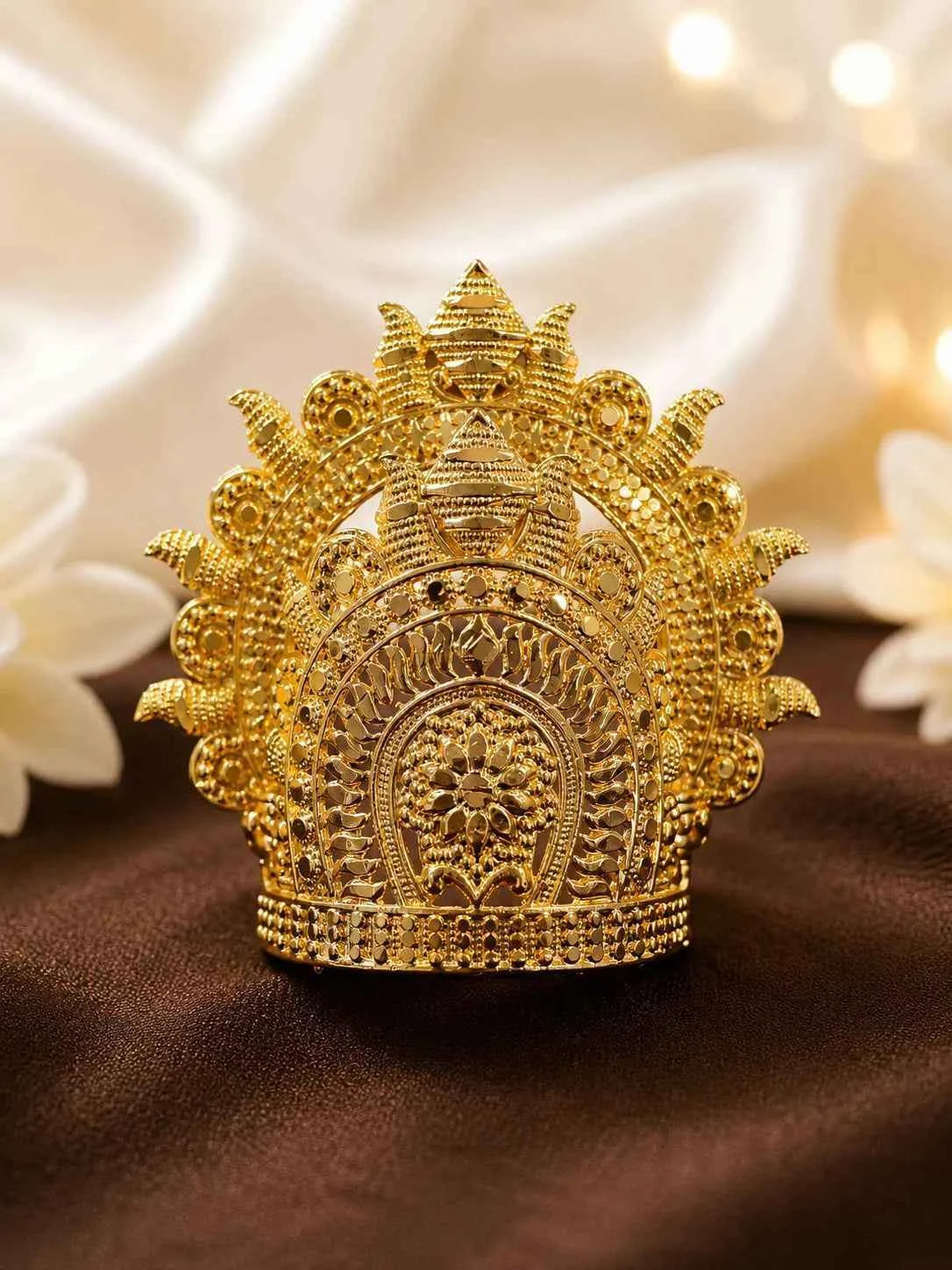 Divyam Gold Plated Mukut for Deity