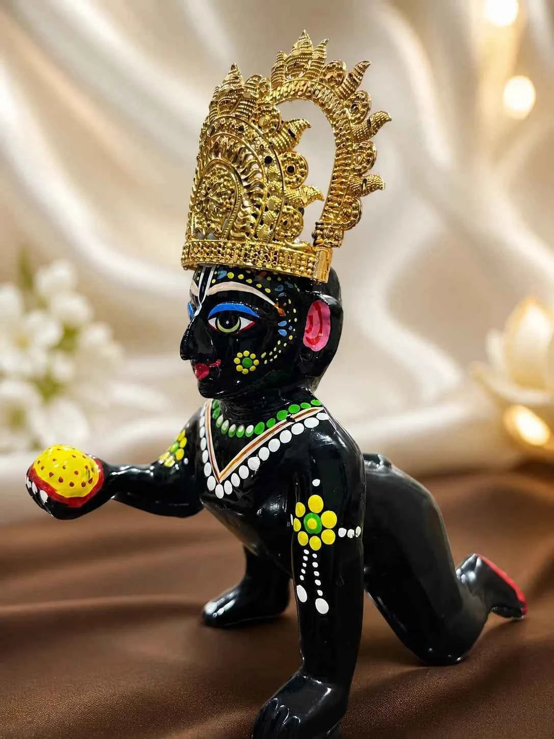 Divyam Gold Plated Mukut for Deity