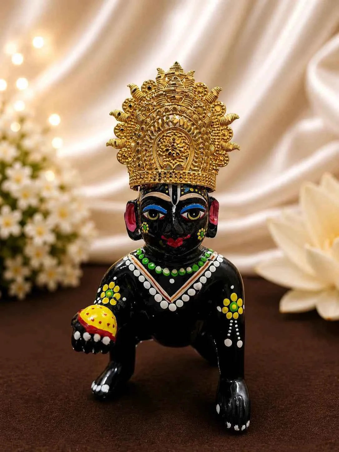 Divyam Gold Plated Mukut for Deity