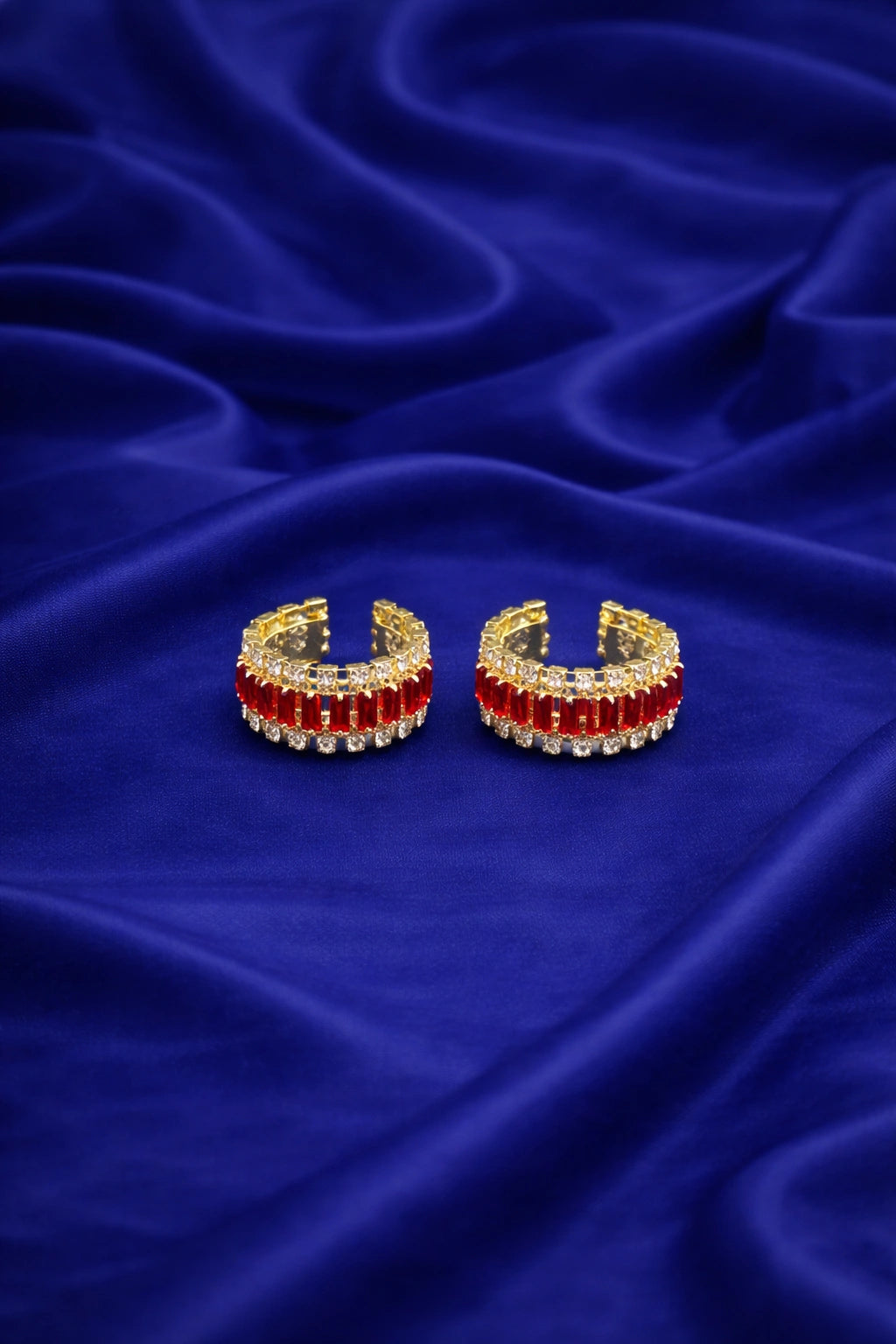 Orange & Silver Stone Laddu Gopal Bangles - Laddu Gopal Kangan