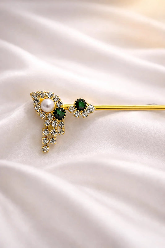 Green Stone Work Laddu Gopal Basuri