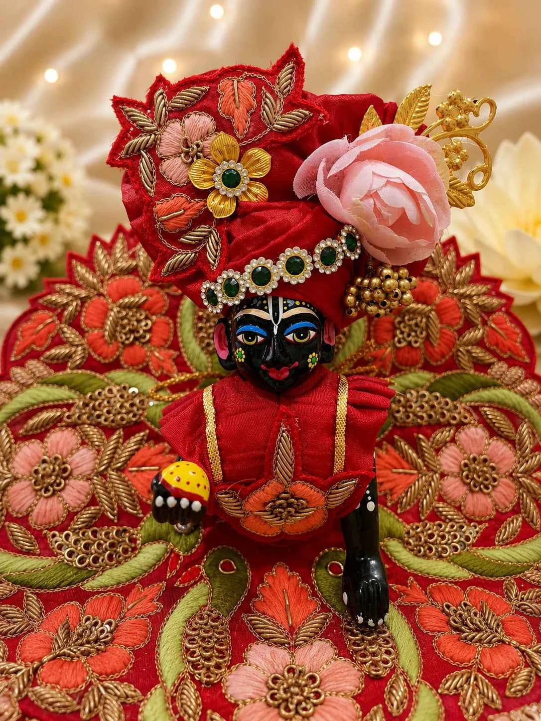 Heavy Resham Embroidered Laddu Gopal Dress