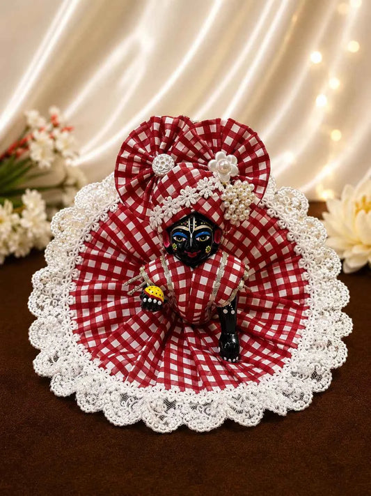 Classic Cotton Check Poshak for Laddu Gopal