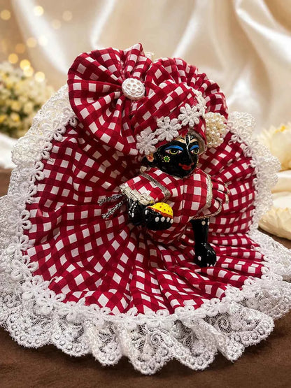 Classic Cotton Check Poshak for Laddu Gopal