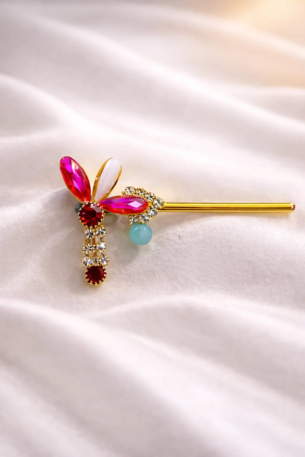 Colorful multicolor stone work Laddu Gopal basuri for royal shringar