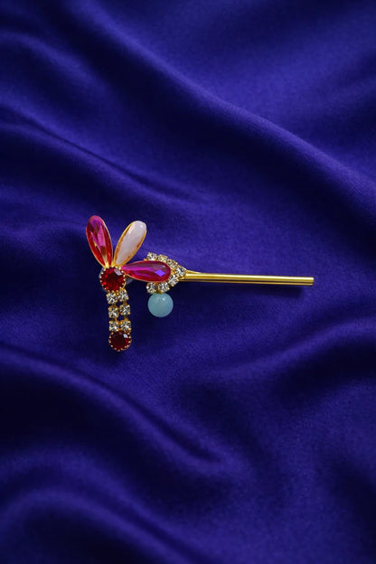 Colorful multicolor stone work Laddu Gopal basuri for royal shringar