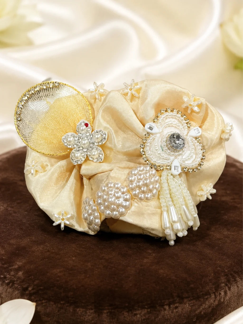 Cream Color Double-Layered Laddu Gopal Poshak