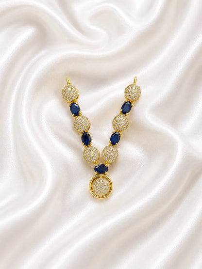 Crystal AD Necklace for Laddu Gopal with sparkling American diamond design
