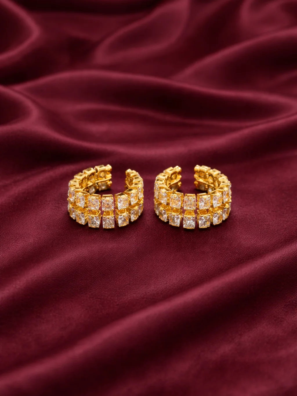 Crystal color AD Laddu Gopal bangles with sparkling American diamond design