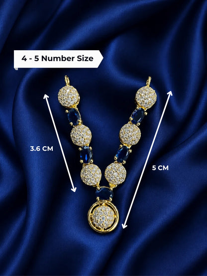 Crystal AD Necklace for Laddu Gopal with sparkling American diamond design