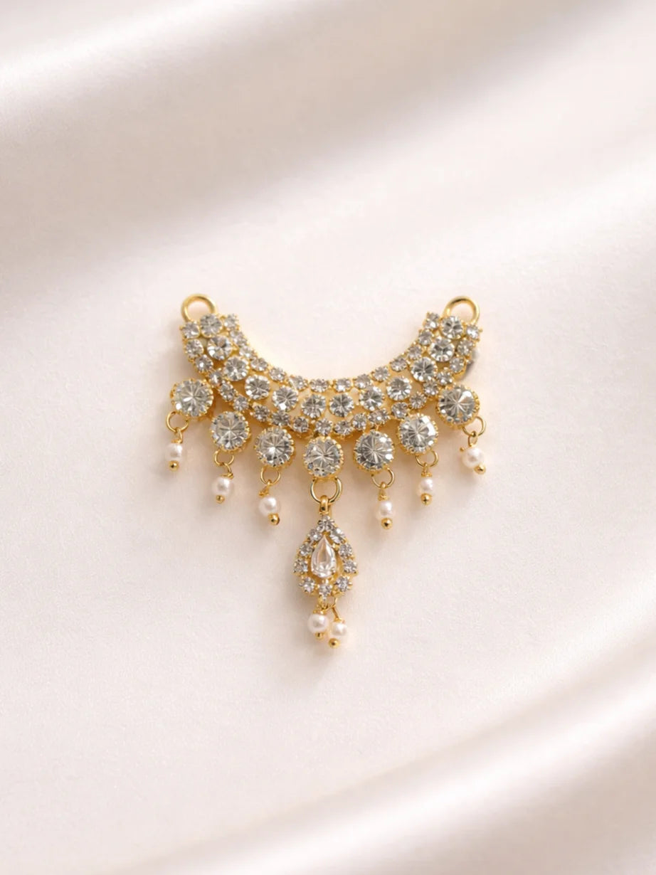 Crystal drops AD work jewellery for Laddu Gopal royal shringar