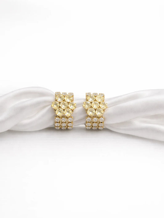 Crystal white flower bangles for Laddu Gopal with elegant floral design