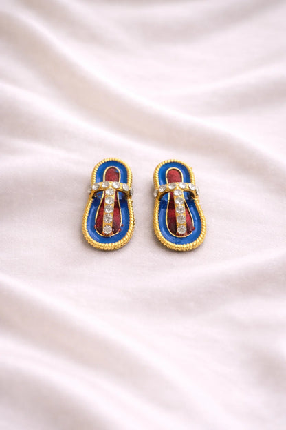 Designer silver stone Laddu Gopal paduka for divine shringar