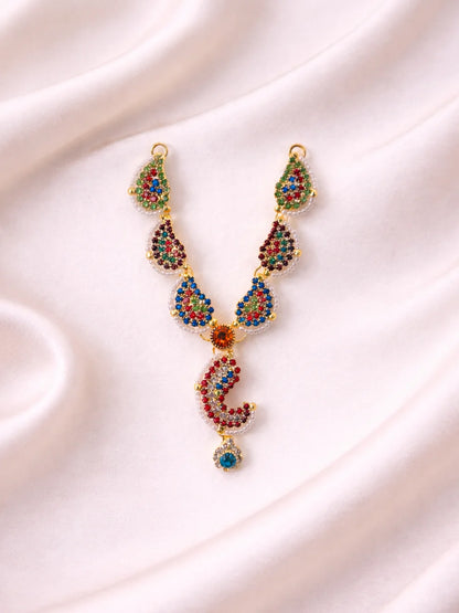 Designer multi-colour pearl Laddu Gopal jewellery for royal festive shringar