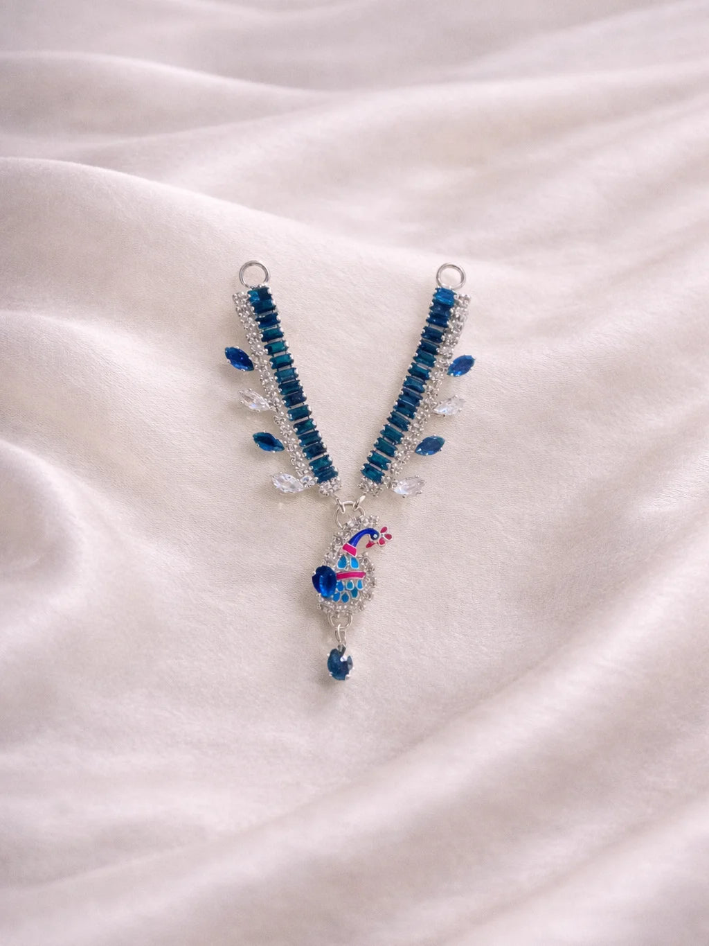 Divine blue jewellery for God for elegant Krishna shringar