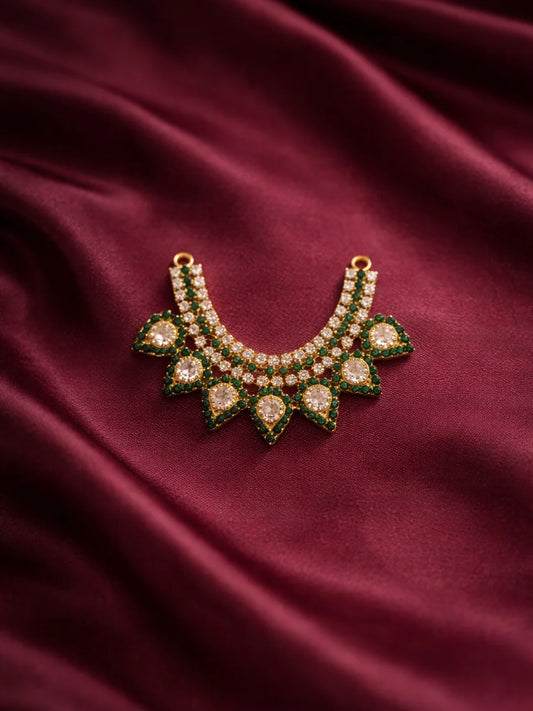 Divine green Laddu Gopal jewellery for royal festive shringar