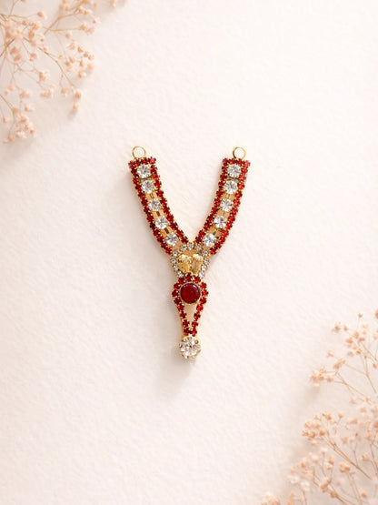 Divine red Laddu Gopal jewellery for festive royal darshan