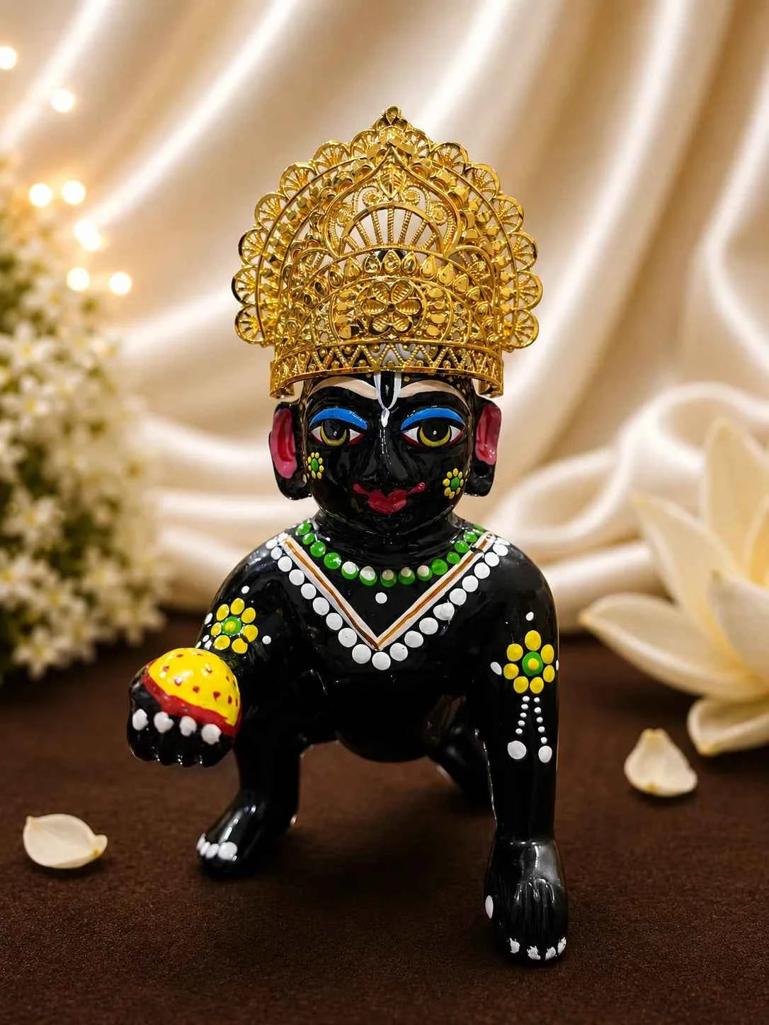 Swarnam Gold Plated Mukut for Deities