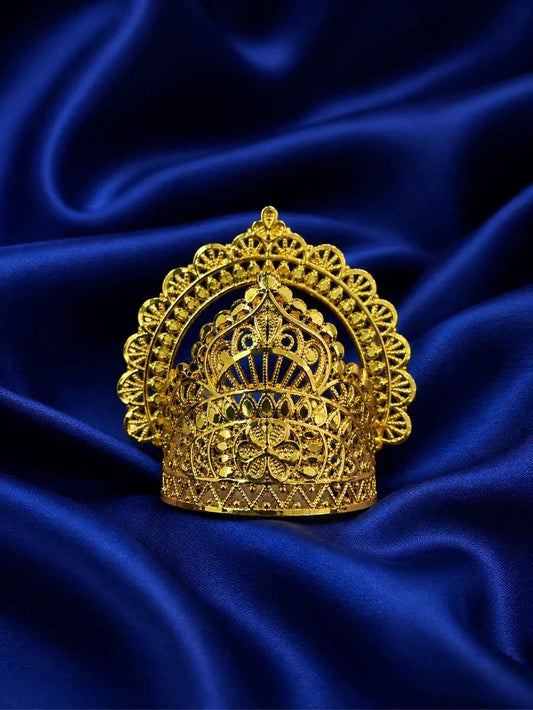 Swarnam Gold Plated Mukut for Deities