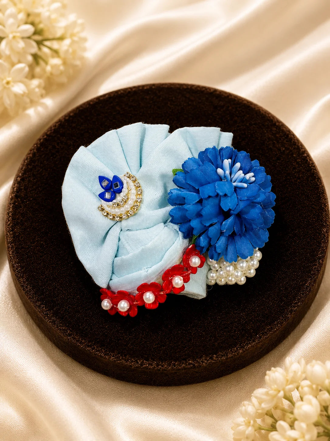 Double-Layered Floral Embroidery Laddu Gopal Poshak