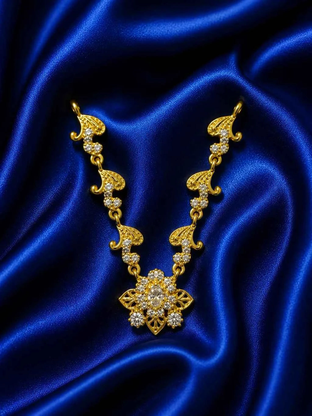 Elegant Golden & Crystal Shringar Set for Deity