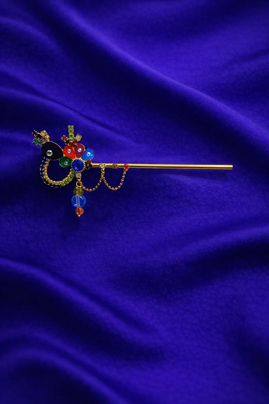 Elegant Laddu Gopal Flute - Multicolor Design