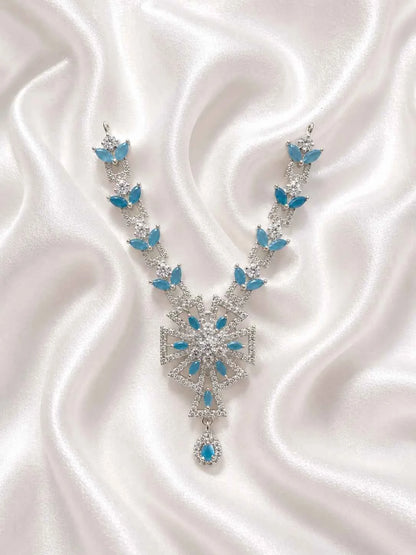 Elegant Silver AD Necklace for Deity