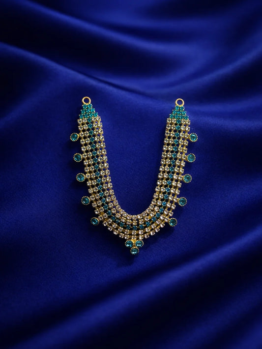 Elite blue Laddu Gopal jewellery for royal festive shringar