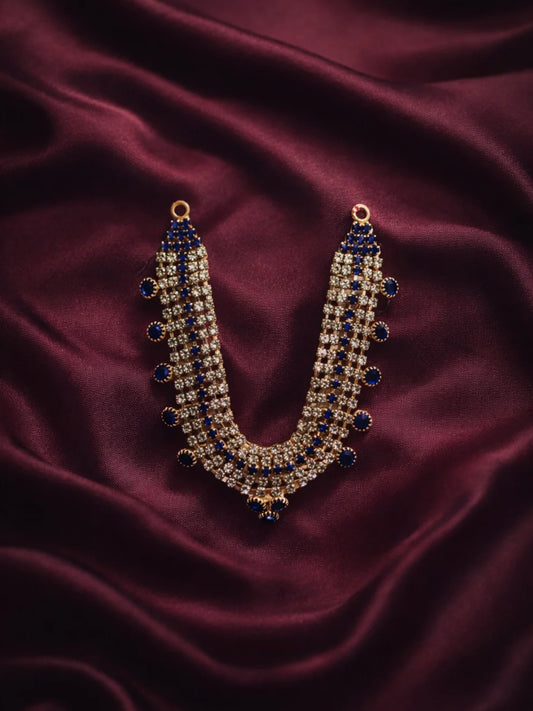 Elite royal blue Laddu Gopal jewellery for majestic festive shringar